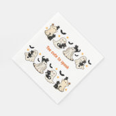 ハロウィーンおもしろい可愛い不気味幽霊猫 – 秋パーティー スタンダードランチョンナプキン (角)