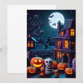 ハロウィーンおもしろい招待状 招待状 (正面/裏面)