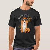 ハロウィーンおもしろい犬 Tシャツ (正面)
