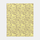 ハロウィーンおもしろい紫 フリースブランケット (正面)