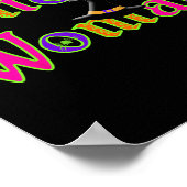 ハロウィーンおもしろい魔女の魔女トリックトリートメント ポスター (角)