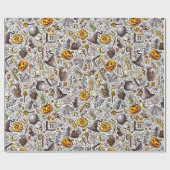 ハロウィーンおもしろい ラッピングペーパー (フラット)