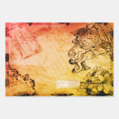 ハロウィーンお祝いタイムヴィンテージエフェメラ ラッピングペーパーシート (正面3)