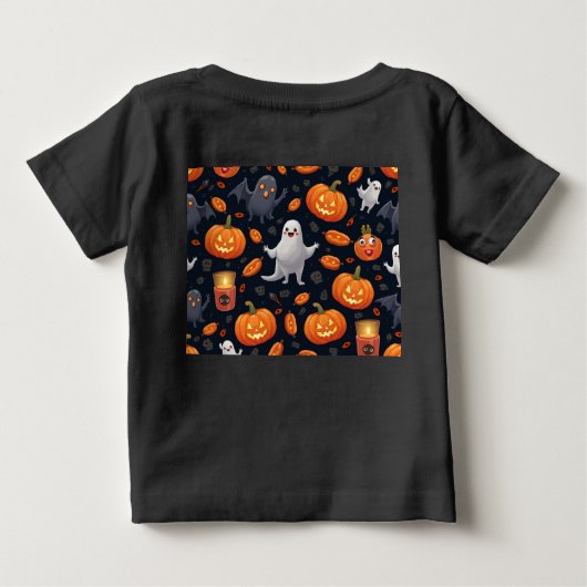 ハロウィーンお祝いベビーTシャツ ベビーTシャツ (裏面)