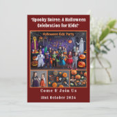 ハロウィーンお祝い 子供へ 招待状 (スタンド正面)