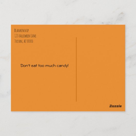 ハロウィーンかかしセピアテンプレート写真Pos ポストカード (裏面)