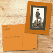 ハロウィーンかかしセピアテンプレート写真Pos ポストカード