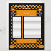 ハロウィーンかかしレシピページ (正面/裏面)