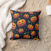 ハロウィーンかぼちゃ模様ピロークッション クッション (ブランケット)