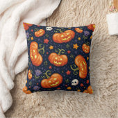 ハロウィーンかぼちゃ模様ピロークッション クッション (ブランケット)