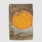 ハロウィーンかぼちゃ秋風呂タオルセット ゴルフタオル (正面)