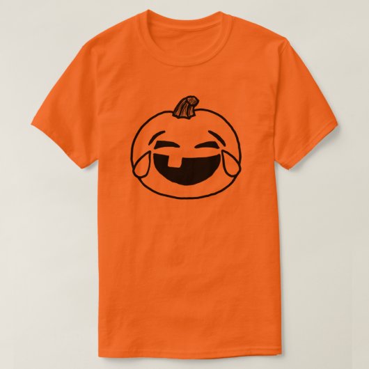 ハロウィーンかぼちゃ絵文字シャツ笑い絵文字グループ Tシャツ (デザイン正面)