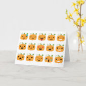 ハロウィーンかぼちゃ絵文字 カード (黄色い花)