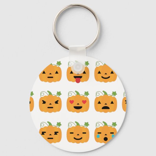 ハロウィーンかぼちゃ絵文字 キーホルダー (正面)