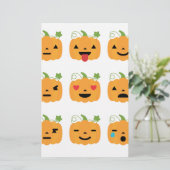 ハロウィーンかぼちゃ絵文字 便箋 (スタンド正面)
