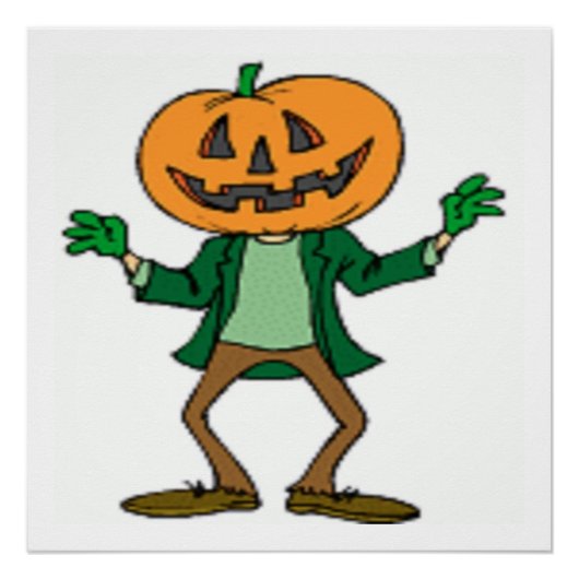 ハロウィーンかぼちゃ頭 ポスター (正面)