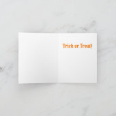 ハロウィーンかわいいおもしろい犬幽霊衣装 カード (内部)