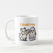 ハロウィーンかわいいが不気味な幽霊&キャットコーヒーマグ コーヒーマグカップ (左)