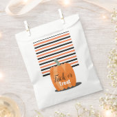 ハロウィーンかわいいカボチャとストライプおやつ フェイバーバッグ (クリップ留めされた状態)