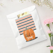 ハロウィーンかわいいカボチャとストライプおやつ フェイバーバッグ (封をした状態)