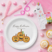 ハロウィーンかわいいカボチャのジャック・オランタン ペーパープレート (パーティー)