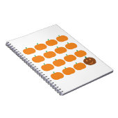 ハロウィーンかわいいカボチャのパッチ ノートブック (右側)