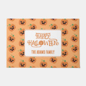 ハロウィーンかわいいカボチャ模様 ドアマット (正面)