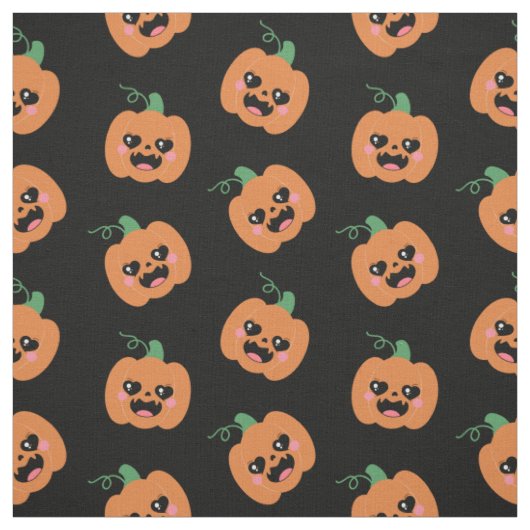 ハロウィーンかわいいカボチャ模様 ファブリック (見本)