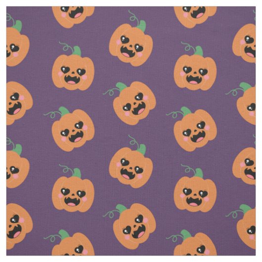 ハロウィーンかわいいカボチャ模様 ファブリック (見本)