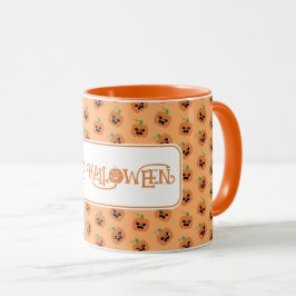 ハロウィーンかわいいカボチャ模様 マグカップ