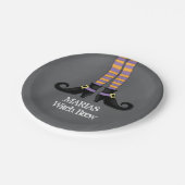 ハロウィーンかわいいカラフル魔女ユニーク靴 ペーパープレート (アングル)