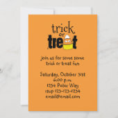 ハロウィーンかわいいキャンディーコーンのトリックまたはおもしろい治療 招待状 (正面)