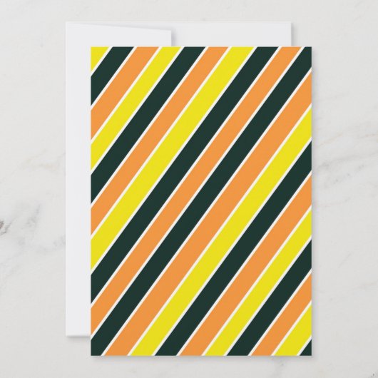 ハロウィーンかわいいキャンディーコーンのトリックまたはおもしろい治療 招待状 (裏面)