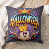 ハロウィーンかわいいキング幽霊装飾用クッション クッション (ブランケット)