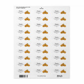 ハロウィーンかわいいジャックオランタン差出人住所 ラベル (フルシート)