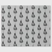 ハロウィーンかわいいスケルトン毒不気味ボトル ラッピングペーパー (フラット)