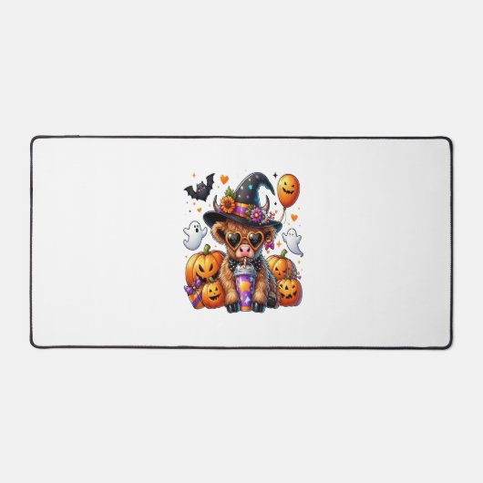 ハロウィーンかわいいハイランドカウズ デスクマット (正面)