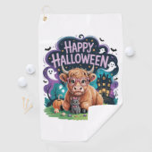 ハロウィーンかわいいハイランドカウズ(2) ゴルフタオル (インサイチュ)