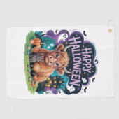 ハロウィーンかわいいハイランドカウズ(2) ゴルフタオル (横)