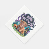 ハロウィーンかわいいハイランドカウズ(2) スタンダードランチョンナプキン (角)