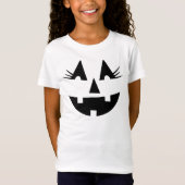ハロウィーンかわいいハッピージャックOランタンガーリー顔 Tシャツ (正面)