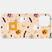 ハロウィーンかわいいパターンこうもり幽霊スパイダームーンおもしろい Case-Mate iPhoneケース (裏面 (横))