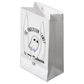 ハロウィーンかわいいパーソナライズされた幽霊の年 スモールペーパーバッグ (正面アングル)