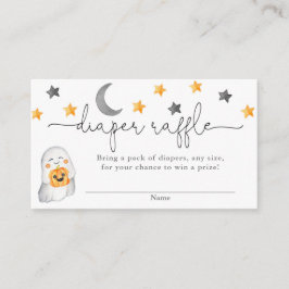 ハロウィーンかわいいベビー幽霊秋おむつラッフルカード エンクロージャーカード