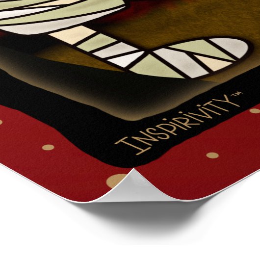 ハロウィーンかわいいミラ不気味ミー幽霊フランケンシュタイン ポスター (角)