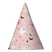 ハロウィーンかわいい埃っぽいピンク幽霊 パーティーハット (右)