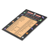 ハロウィーンかわいい子供スカベンジャー狩りリスト ノートパッド (アングル)