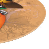 ハロウィーンかわいい子猫ウィッチとカボチャの友人 カッティングボード (角)