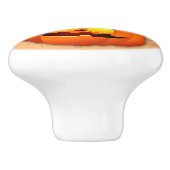 ハロウィーンかわいい子猫ウィッチとカボチャの友人 セラミックノブ (側面)