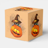 ハロウィーンかわいい子猫ウィッチとカボチャの友人 フェイバーボックス (裏面サイド)
